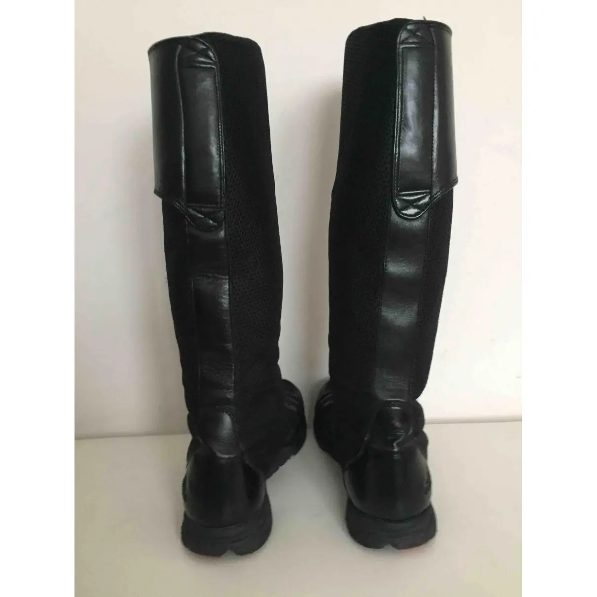 Y-3 by Yohji Yamamoto Leather biker boots for sale