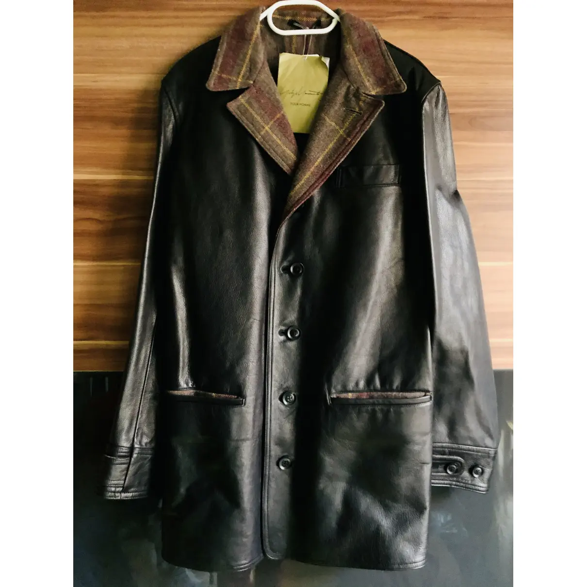 Leather coat Yohji Yamamoto