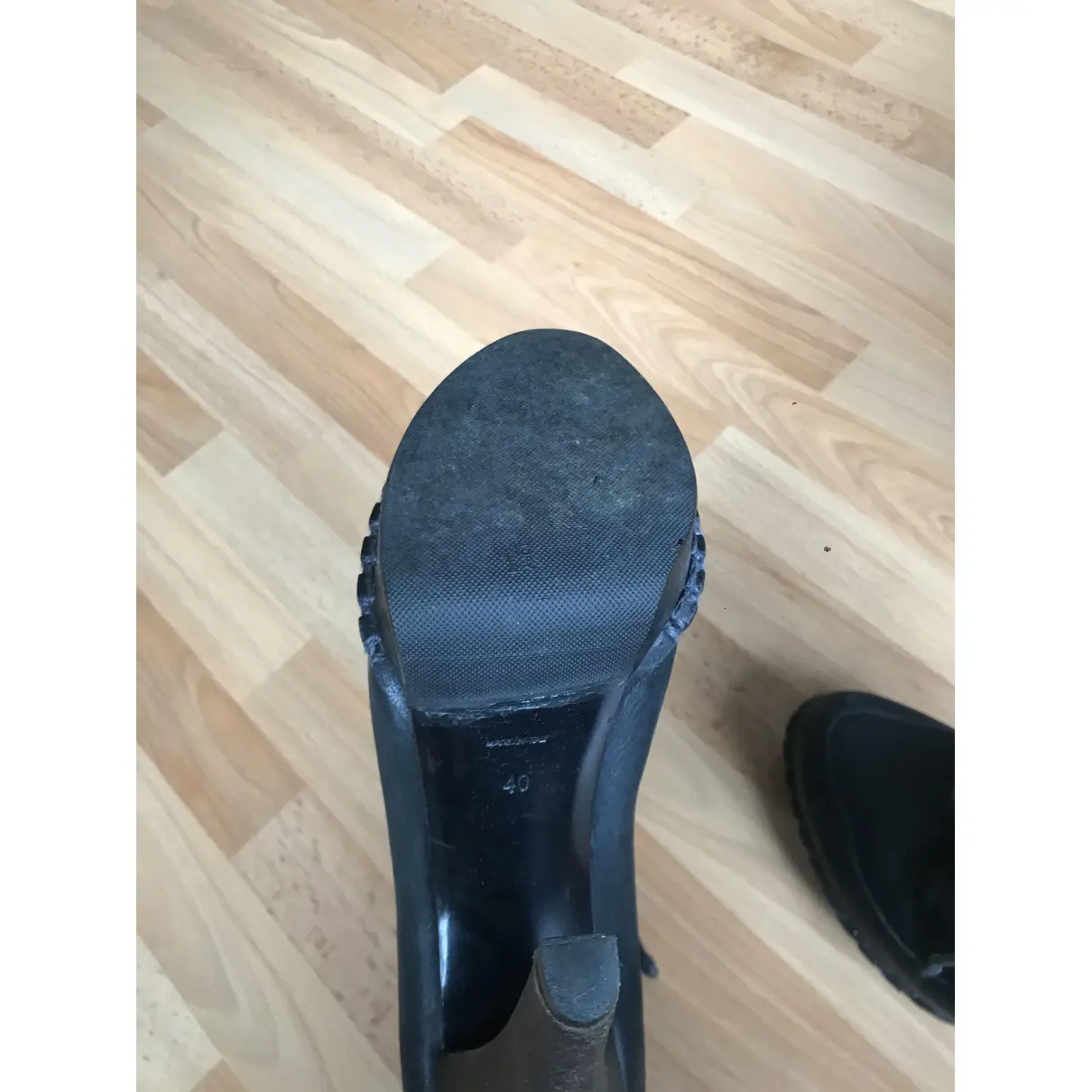 Leather lace up boots Yves Saint Laurent - Vintage