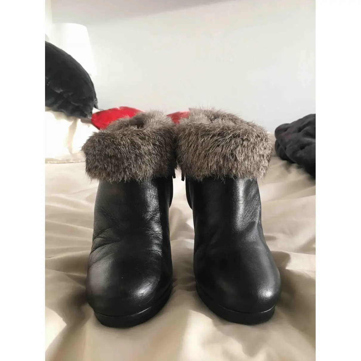 Yves Saint Laurent Leather snow boots for sale - Vintage