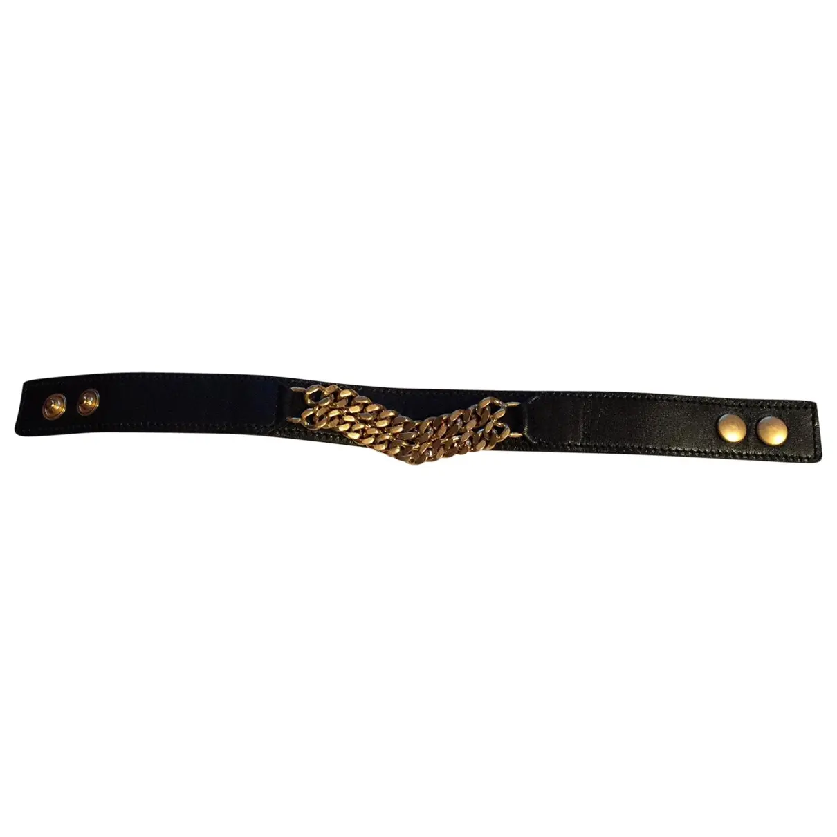Black Leather Bracelet Yves Saint Laurent