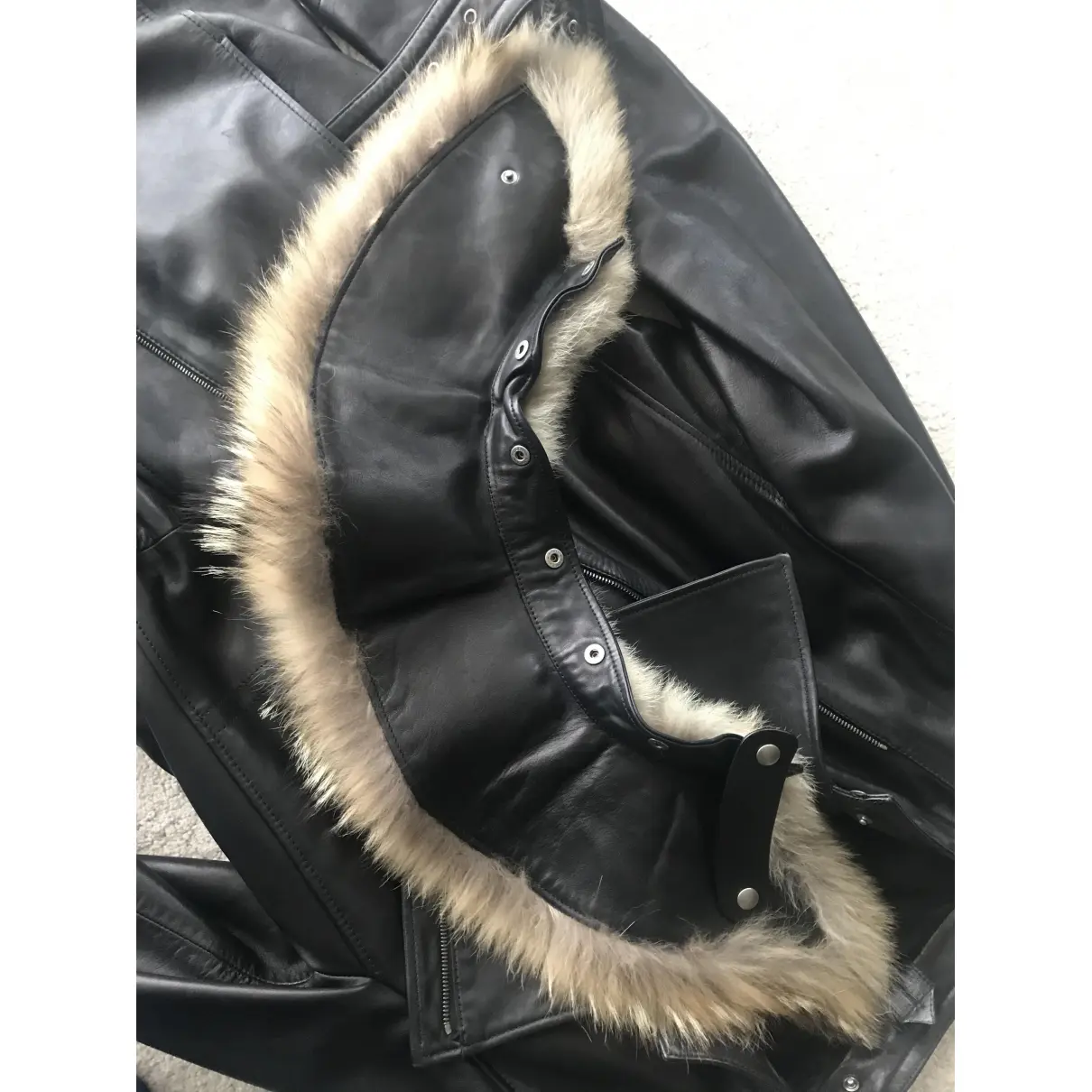 Leather coat Yves Saint Laurent - Vintage