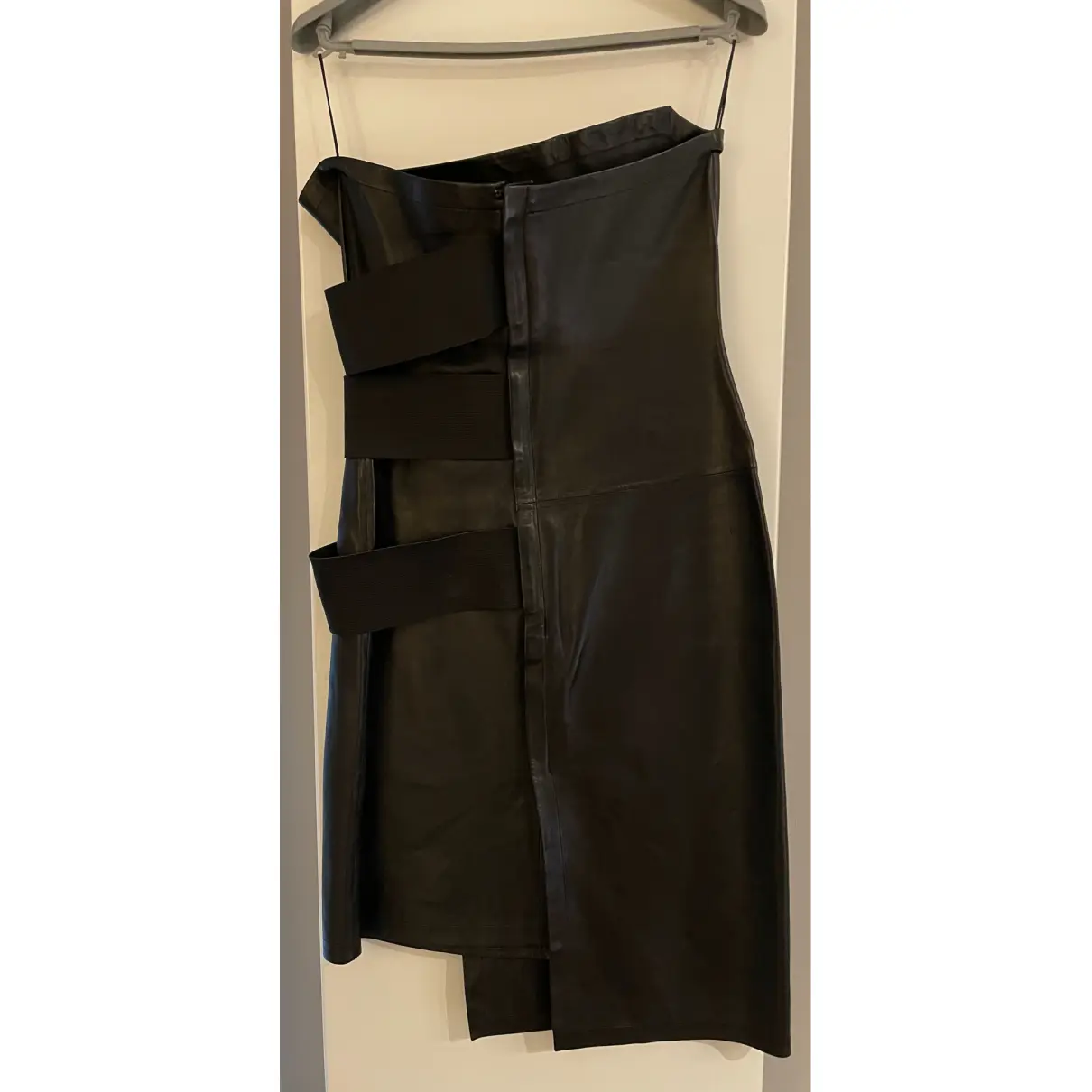 Buy Yves Saint Laurent Leather mini dress online - Vintage