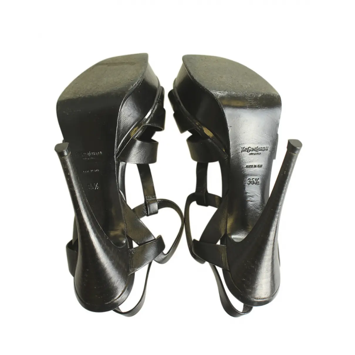 Leather heels Yves Saint Laurent