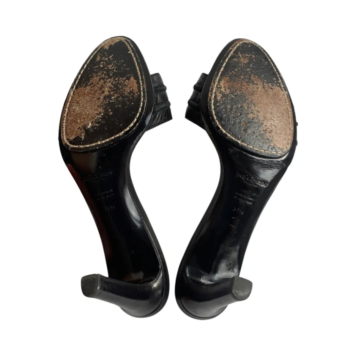 Leather mules & clogs Yves Saint Laurent - Vintage