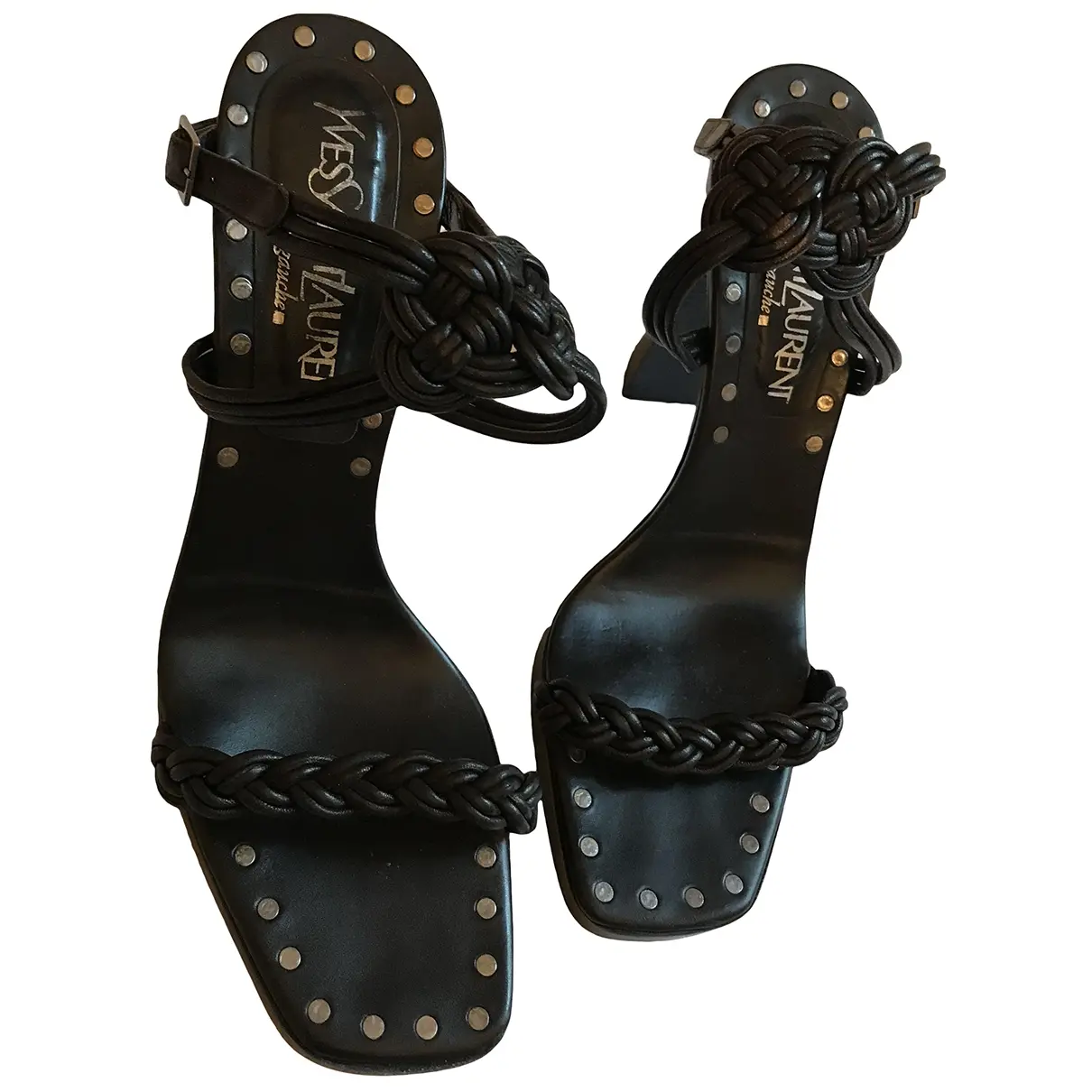 Leather sandal Yves Saint Laurent - Vintage
