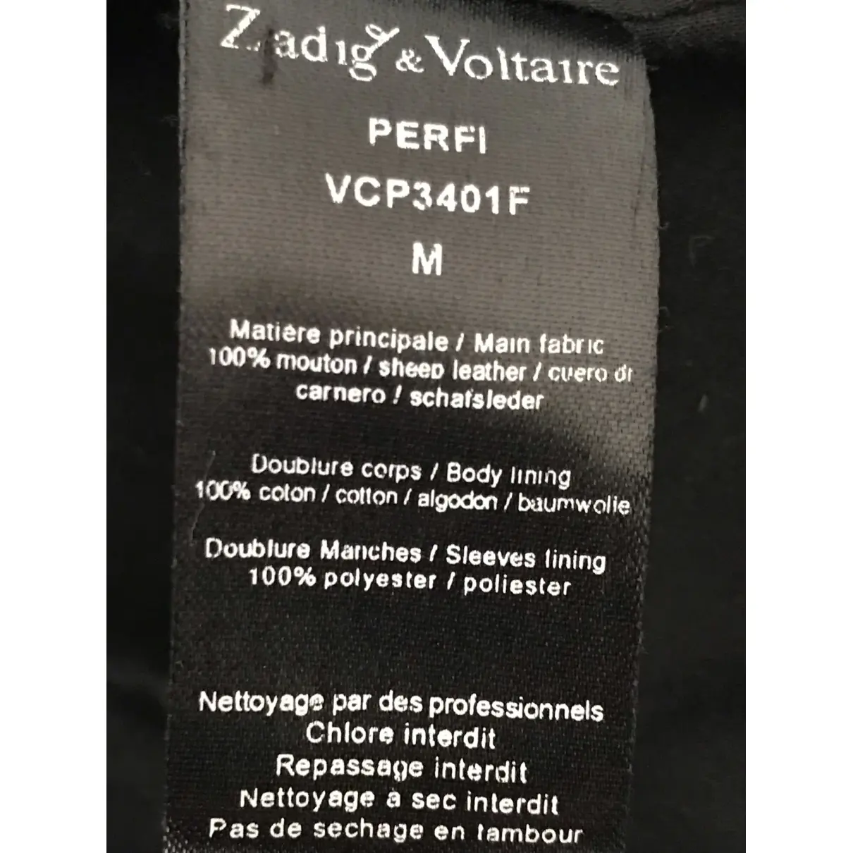 Leather biker jacket Zadig & Voltaire
