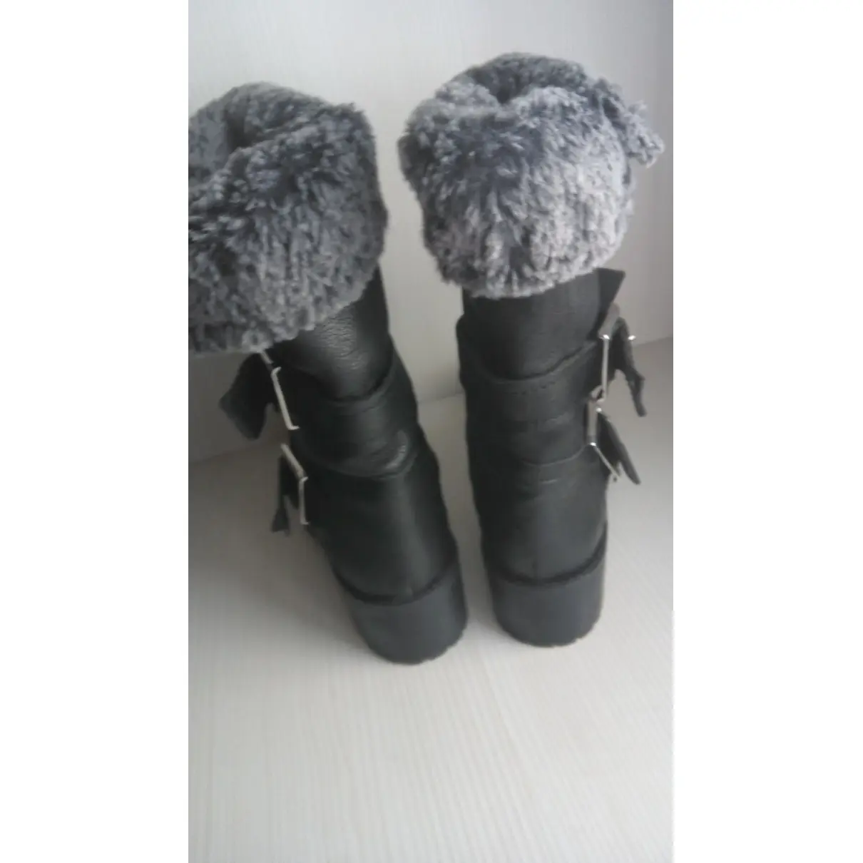 Leather snow boots Zara