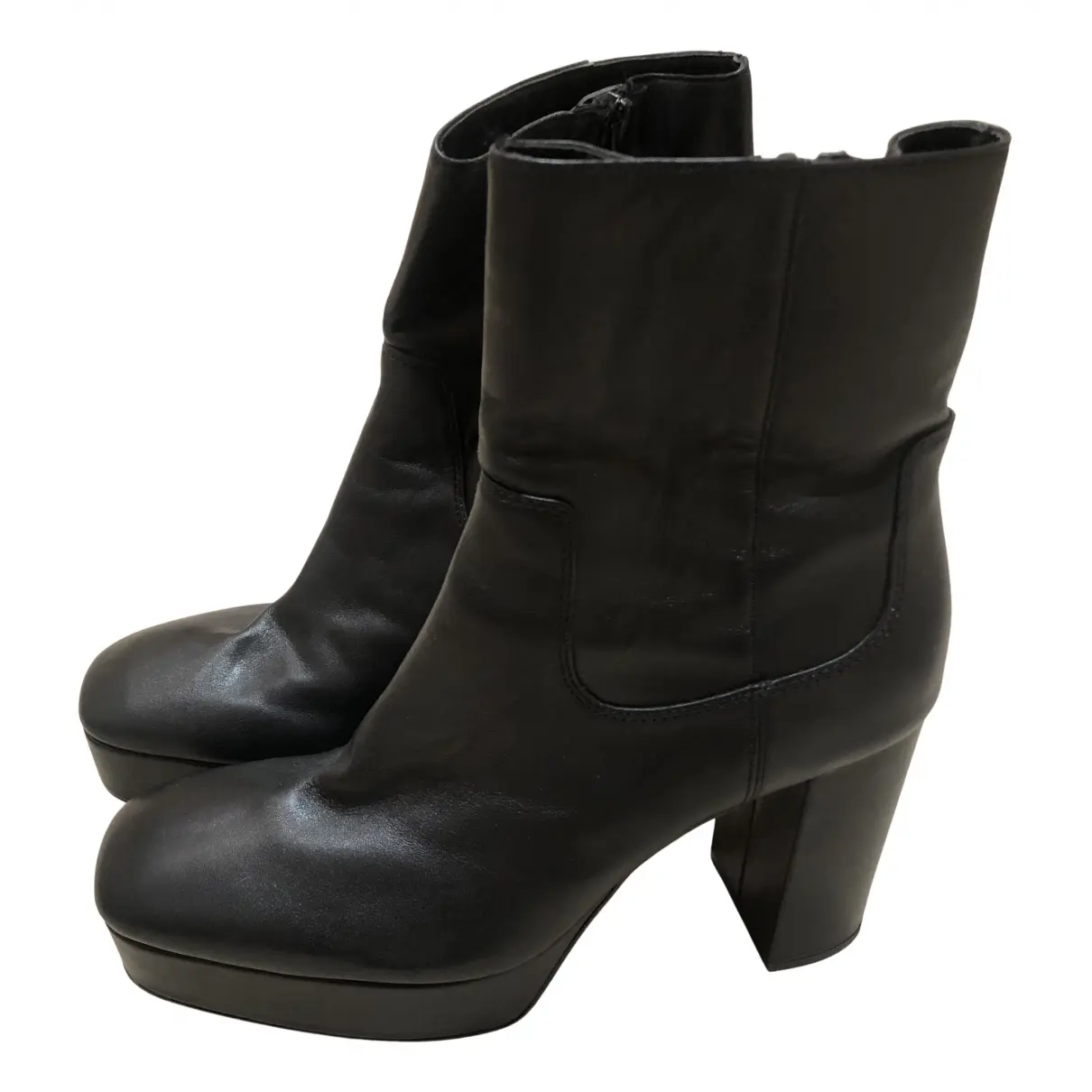 Leather ankle boots Zara