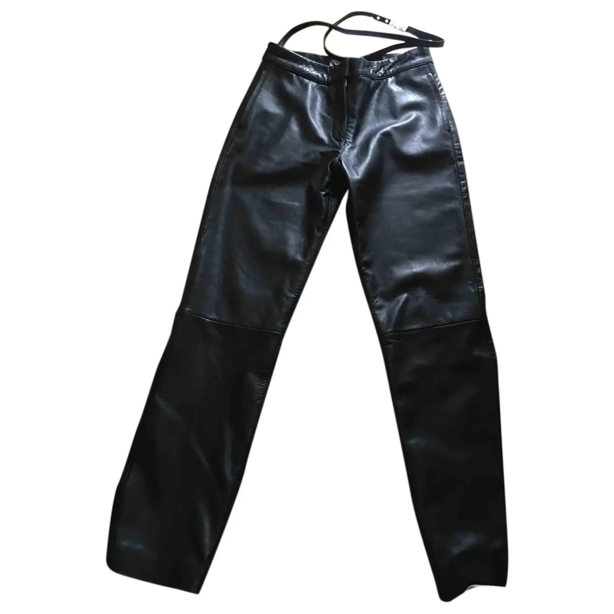 Leather straight pants Zara