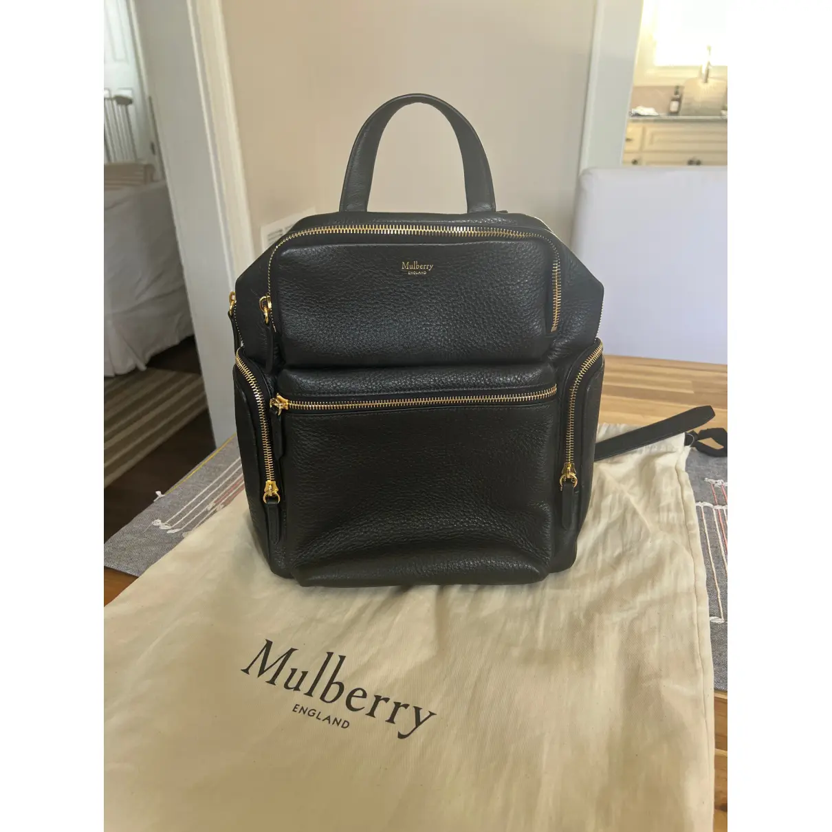 Zipped Backpack leather backpack Mulberry