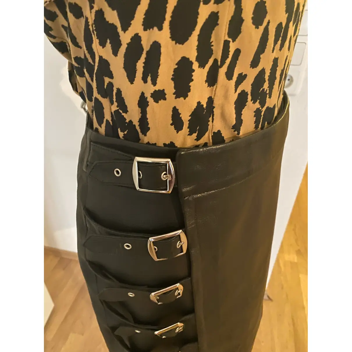 Buy Zoe Karssen Leather mini skirt online