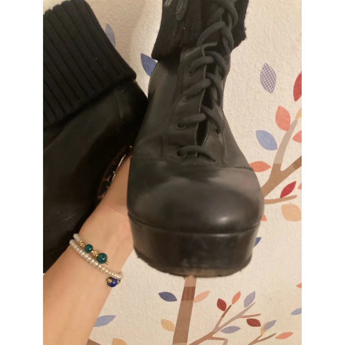 Zumi leather lace up boots Gucci