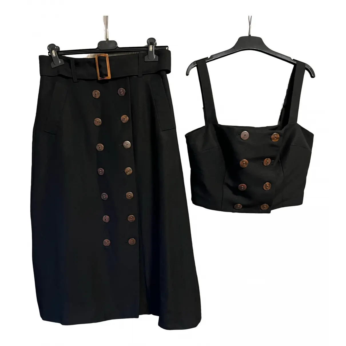 Linen mid-length skirt Albus Lumen