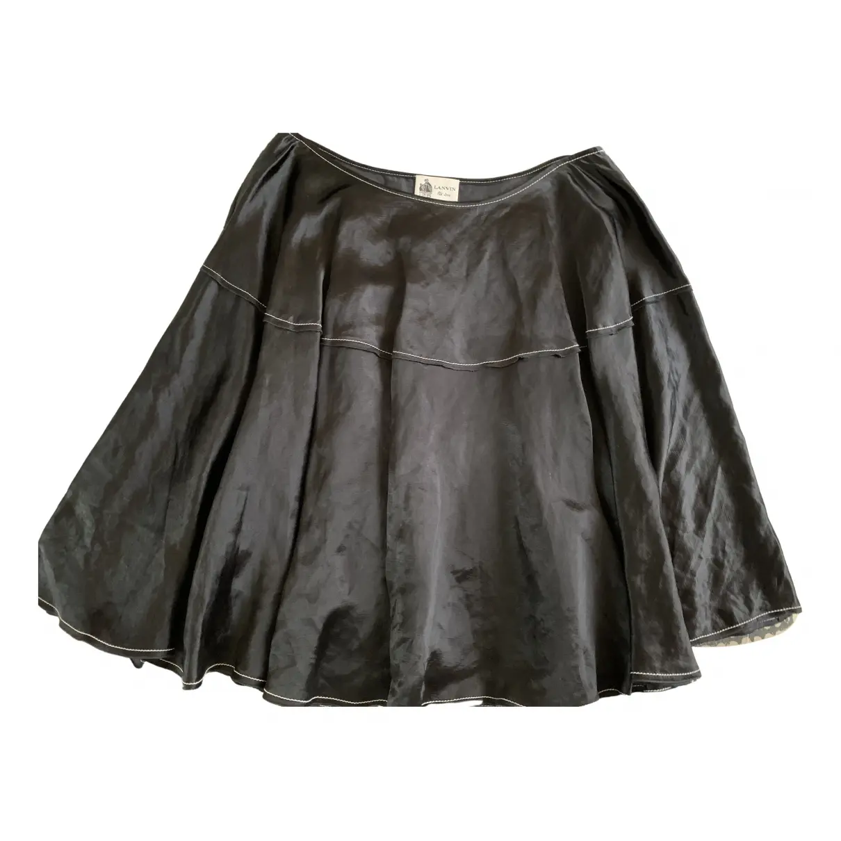 Linen mid-length skirt Lanvin
