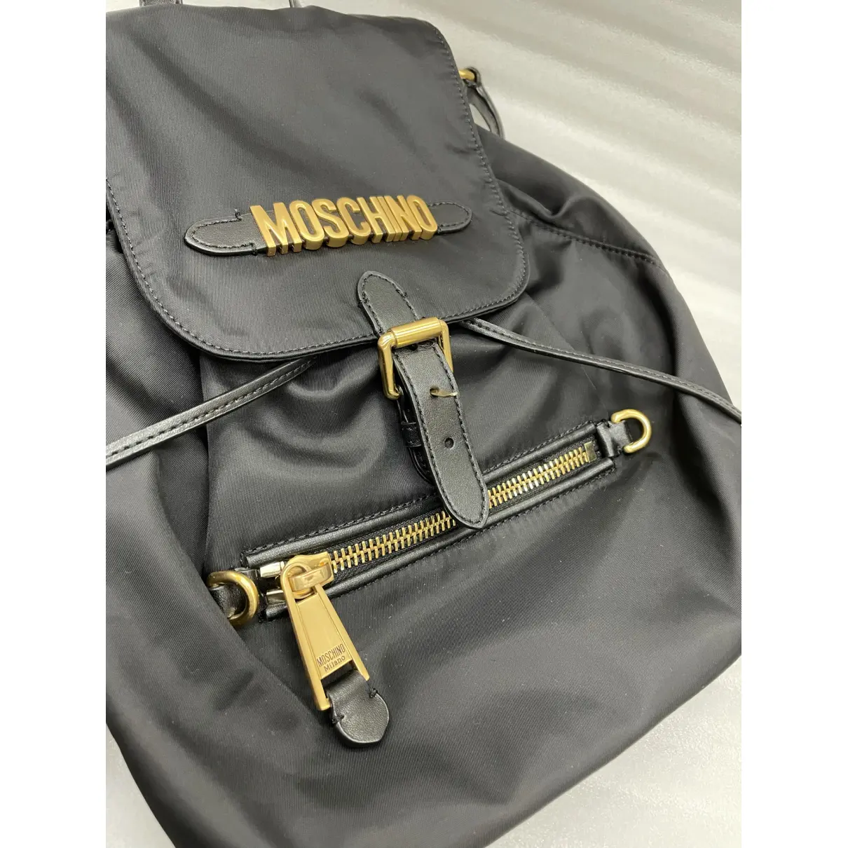 Linen backpack Moschino