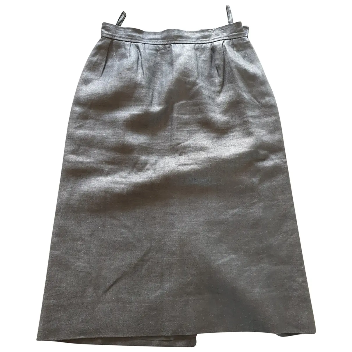 Linen mid-length skirt Yves Saint Laurent - Vintage