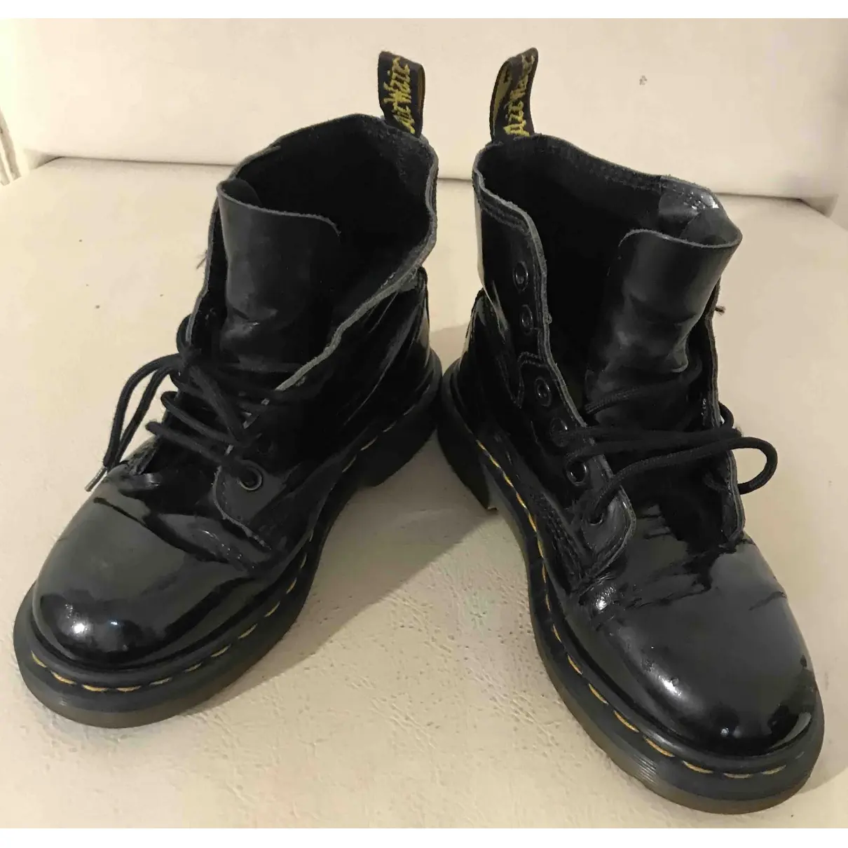 Buy Dr. Martens 1914 (14 eye) patent leather riding boots online