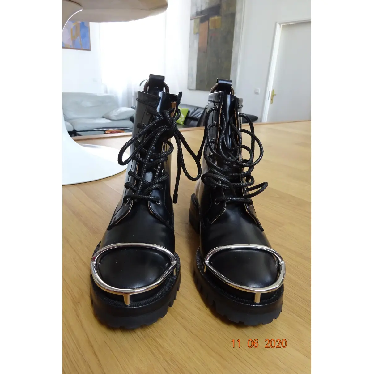 Patent leather biker boots Alexander Wang