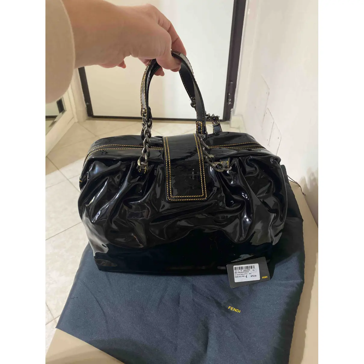 Bag patent leather handbag Fendi