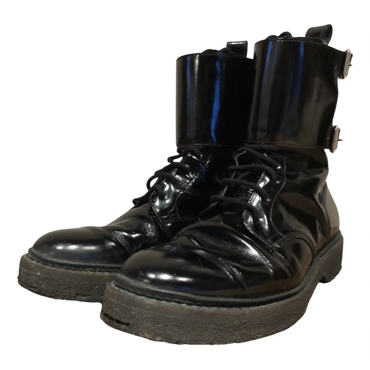 Patent leather boots Balmain For H&M