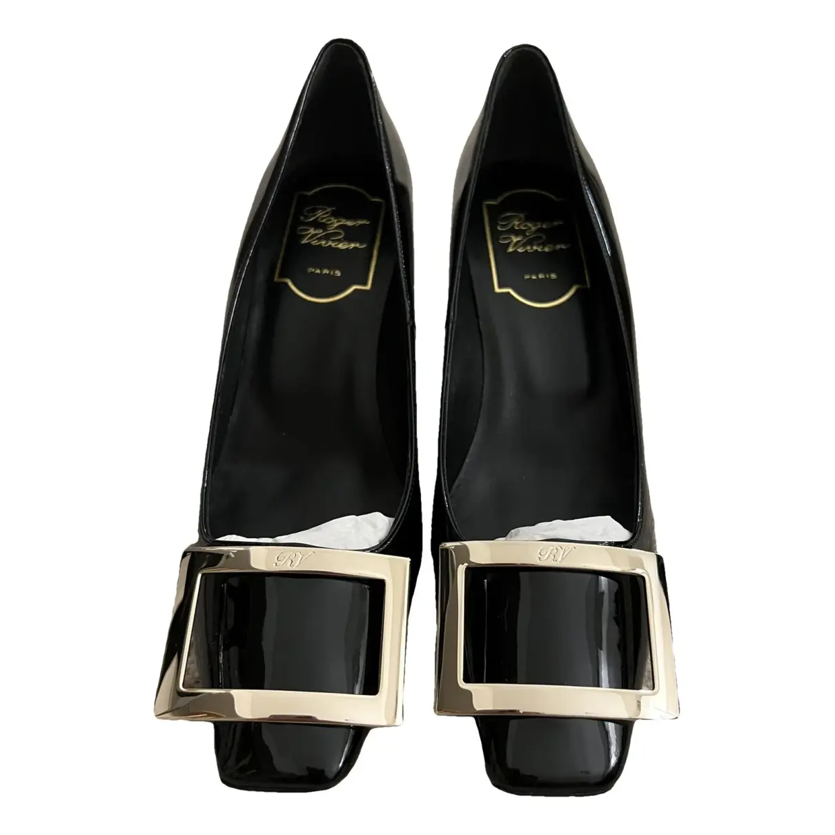 Belle Vivier Trompette patent leather heels