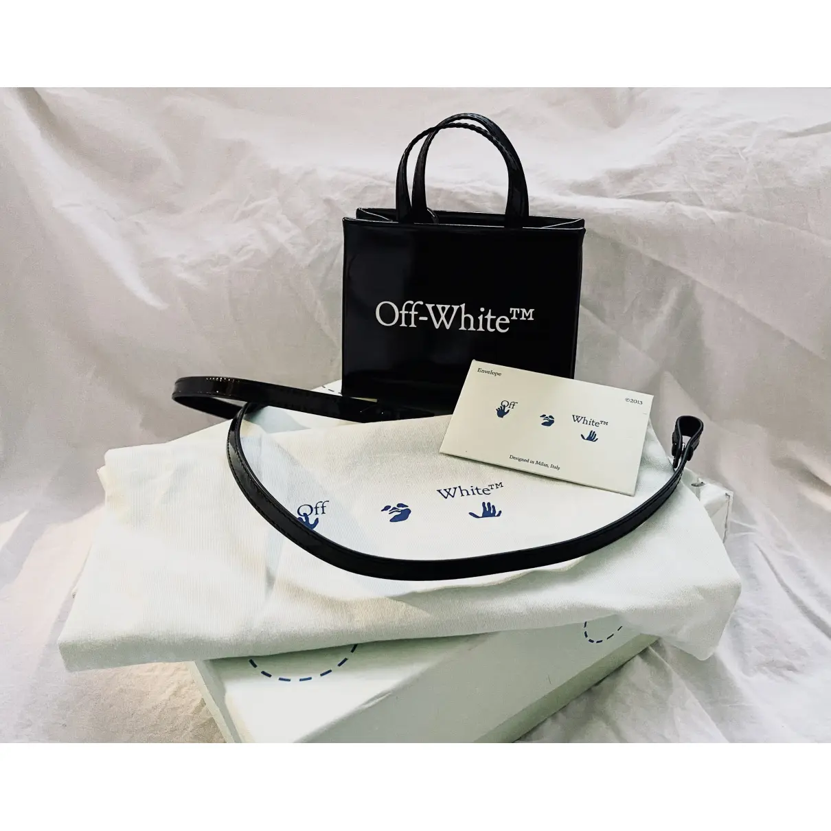 Binder patent leather crossbody bag Off-White