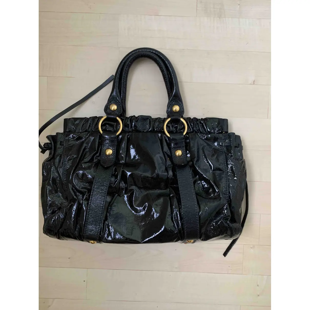 Buy Miu Miu Vitello patent leather handbag online