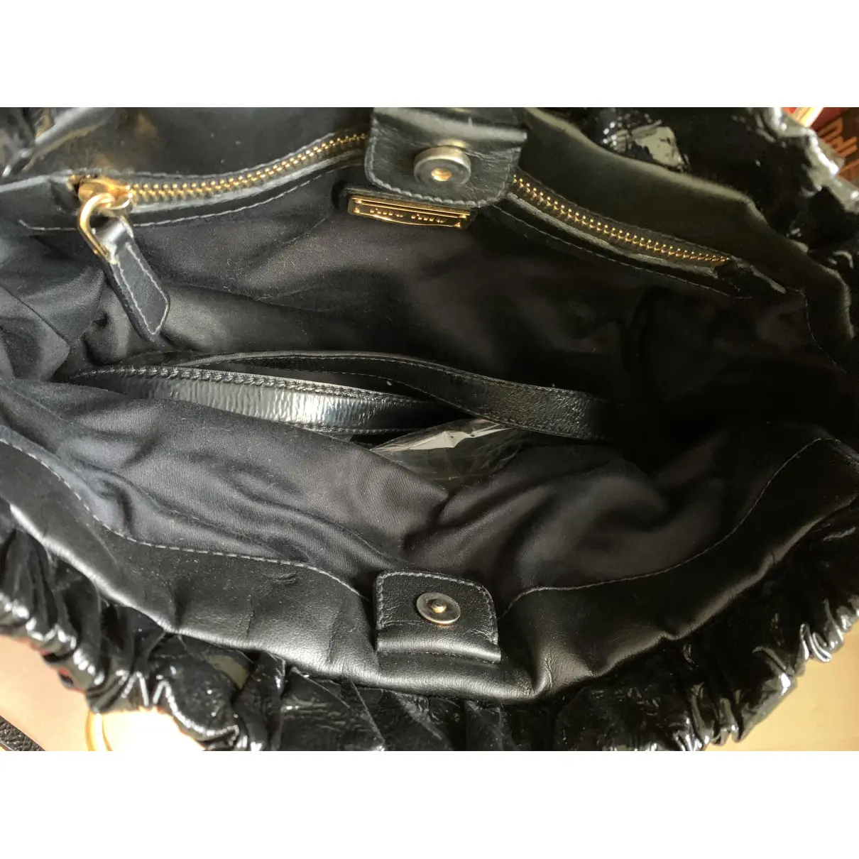 Vitello patent leather handbag Miu Miu