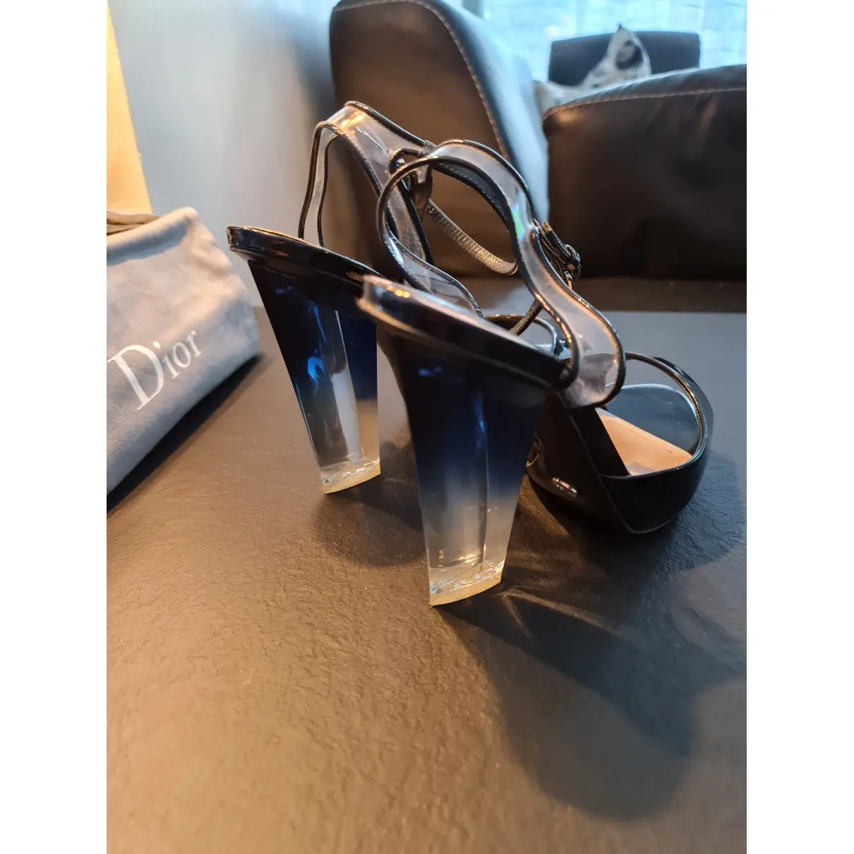 Buy Dior Bright-D patent leather sandals online