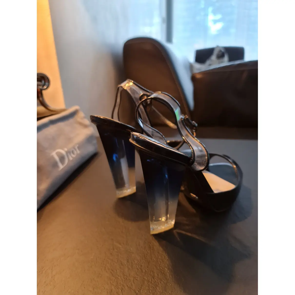 Bright-D patent leather sandals Dior