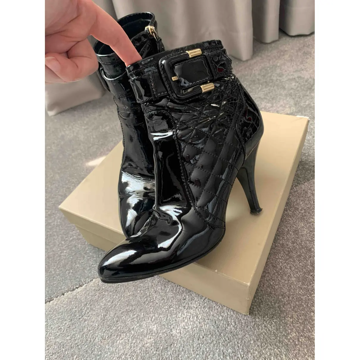 Patent leather ankle boots Burberry