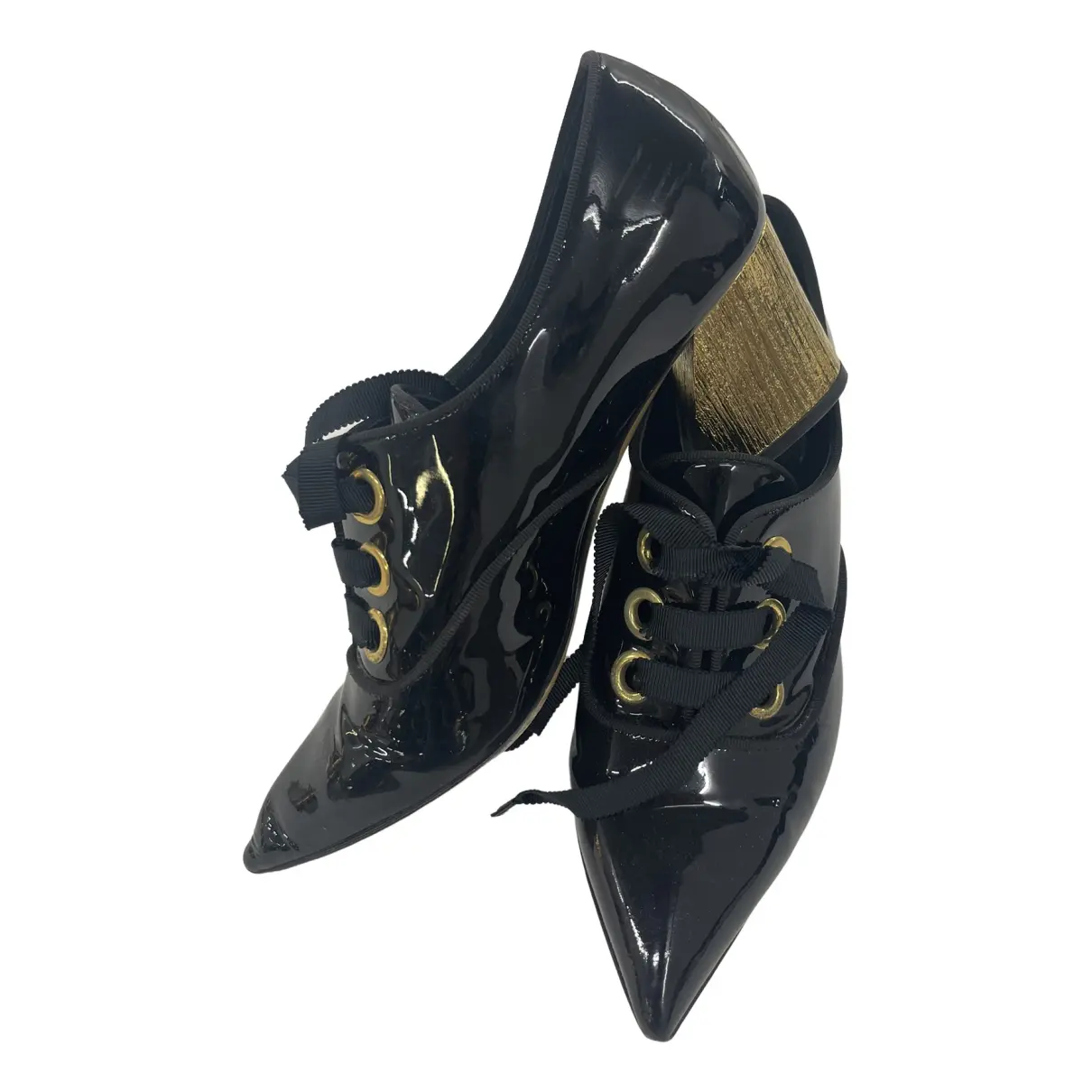 Patent leather lace ups Casadei