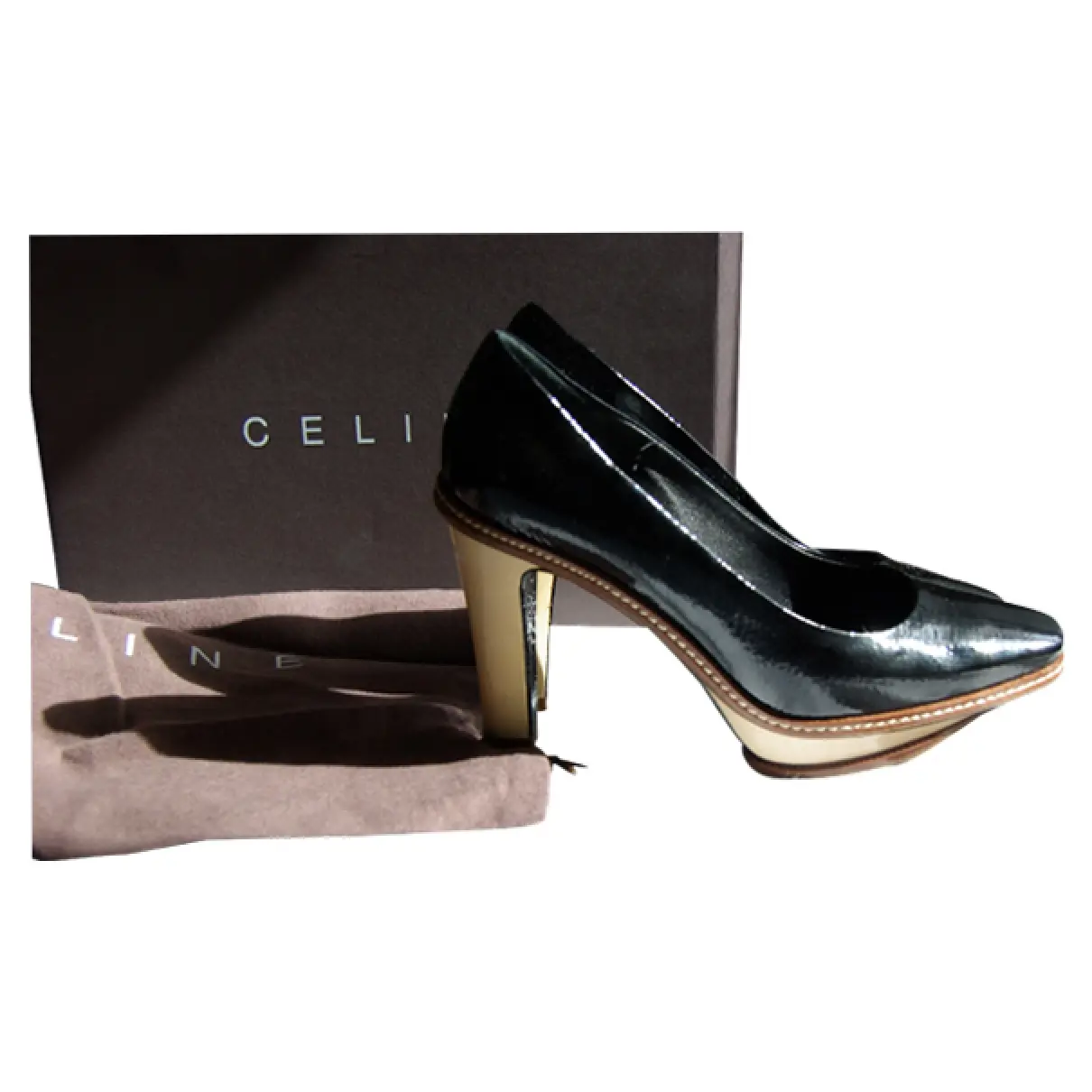 Black Patent leather Heels Celine