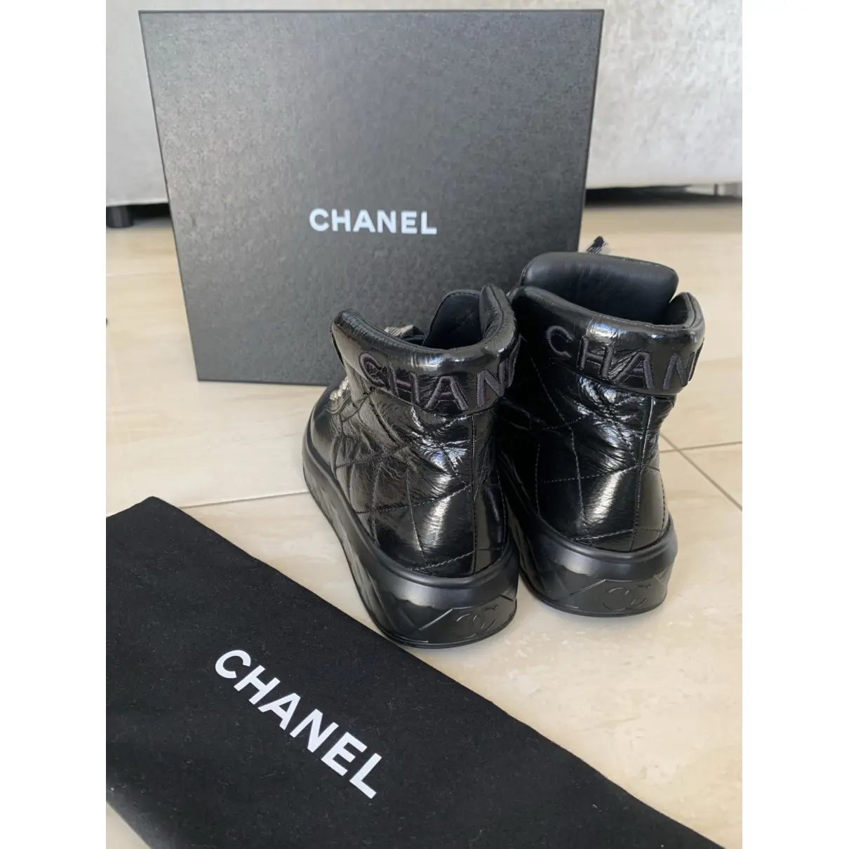 Patent leather trainers Chanel