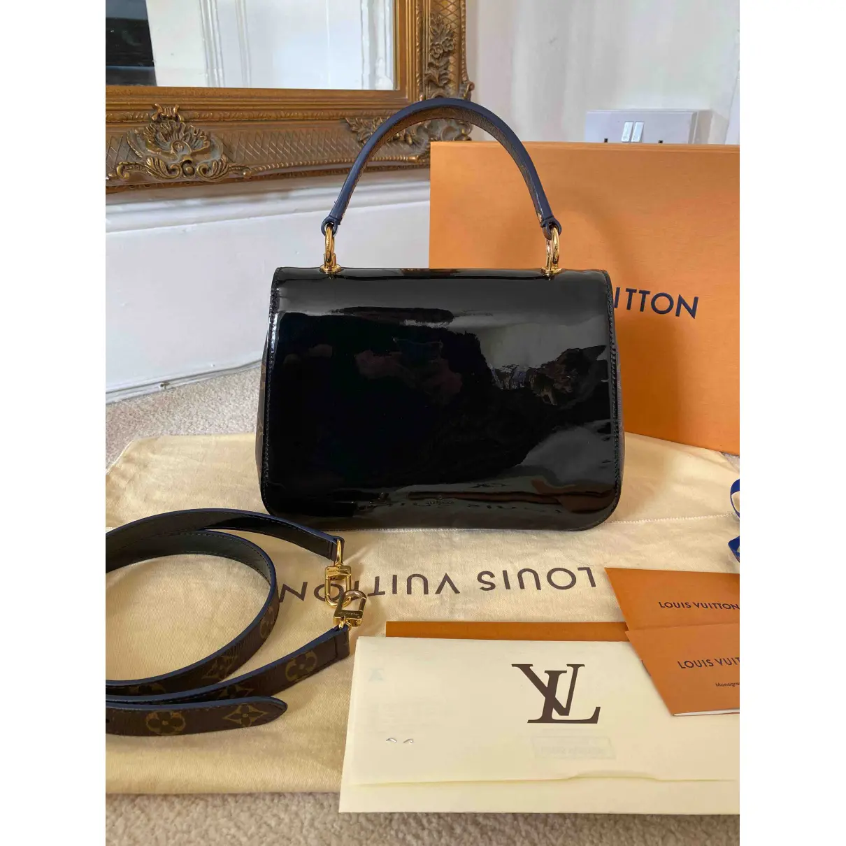 Buy Louis Vuitton Cherrywood patent leather handbag online