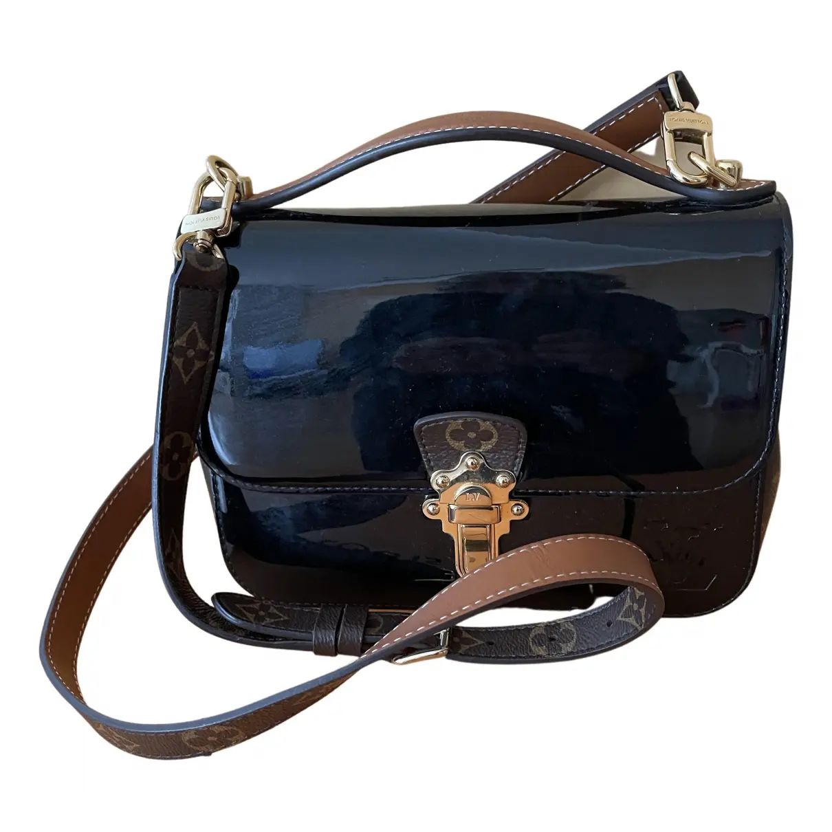 Cherrywood patent leather crossbody bag Louis Vuitton