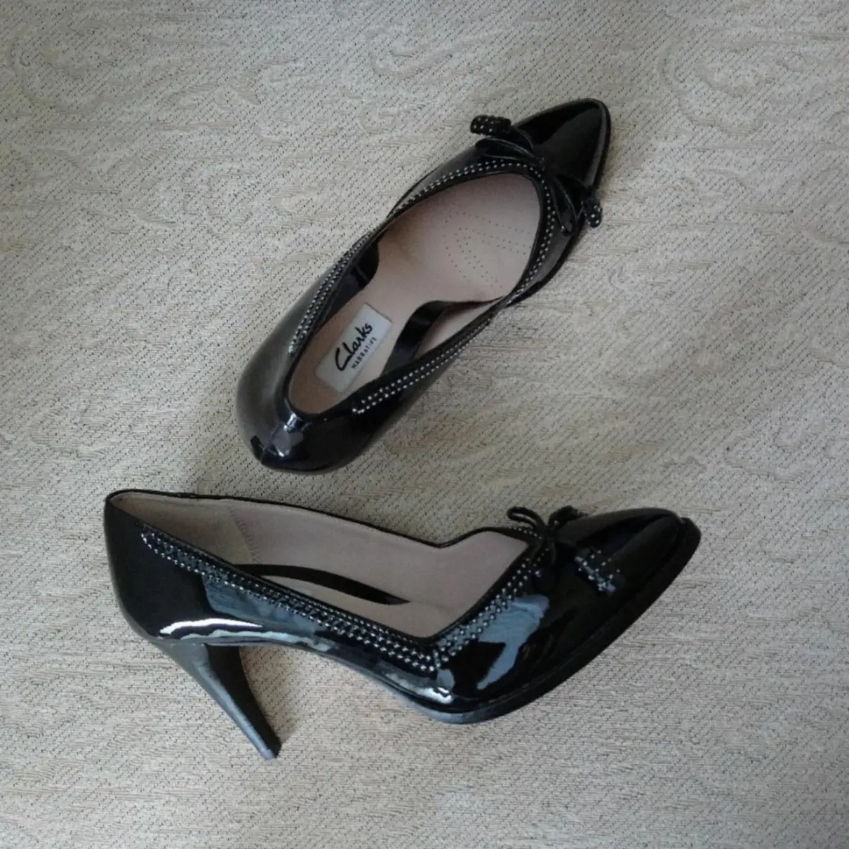Patent leather heels Clarks