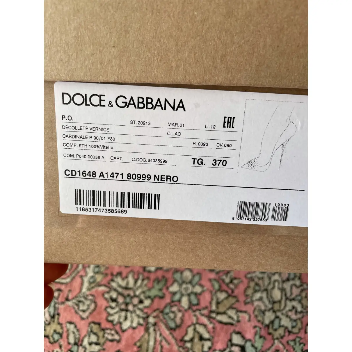 DG Amore patent leather heels Dolce & Gabbana