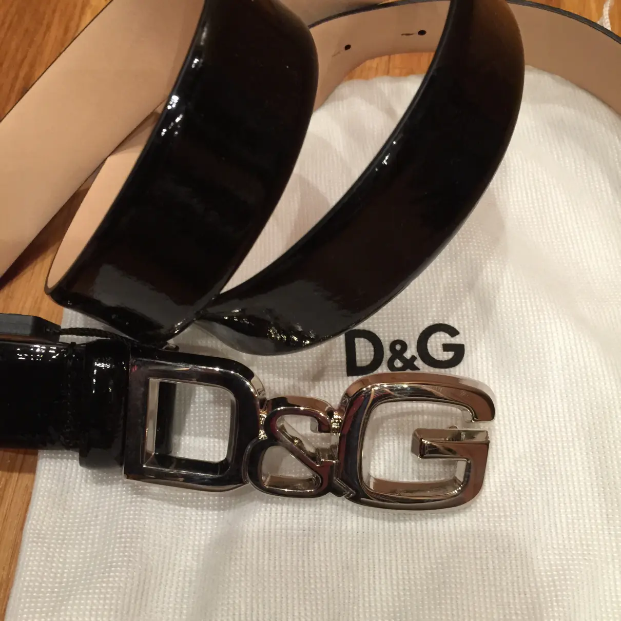 D&G Patent leather belt for sale