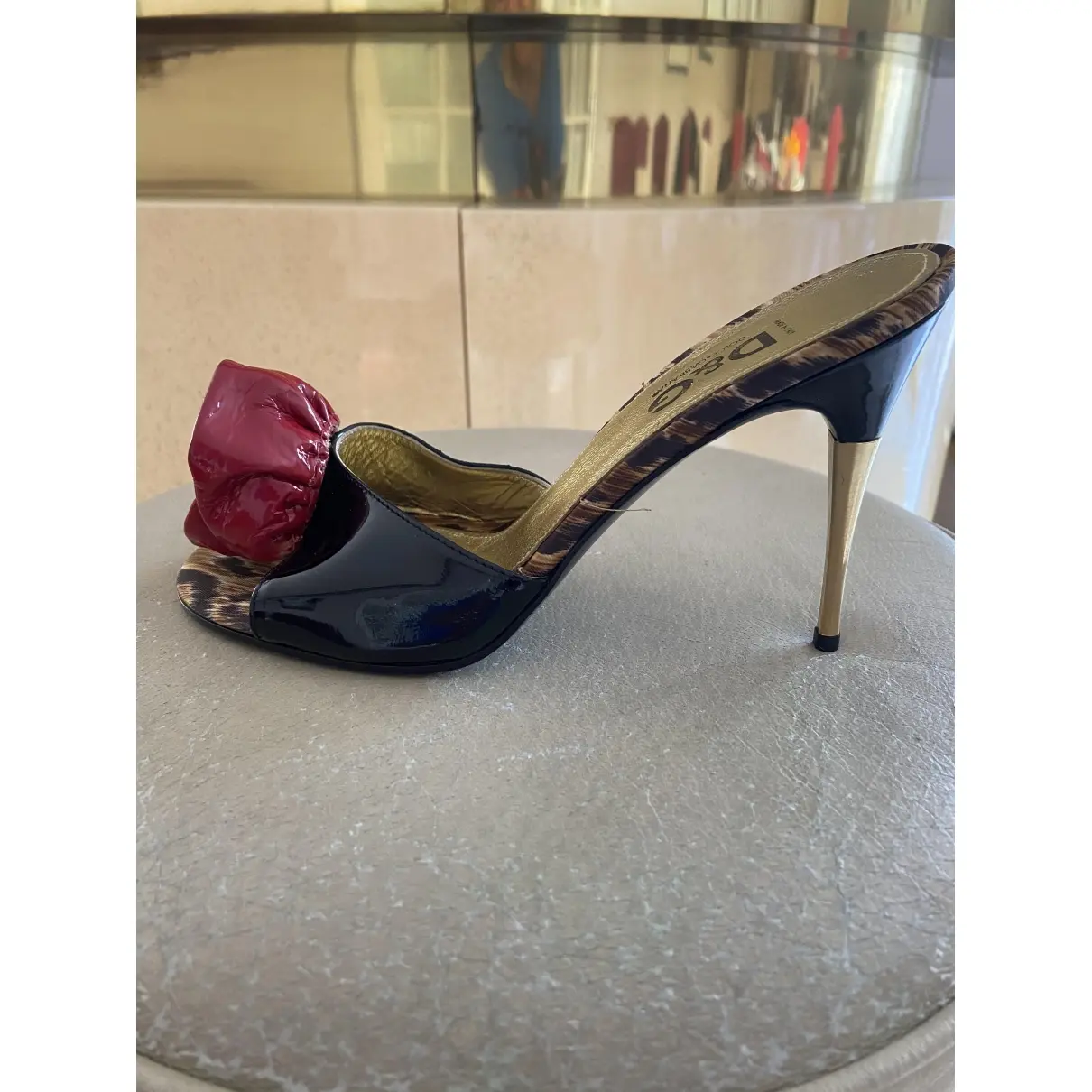 D&G Patent leather mules for sale