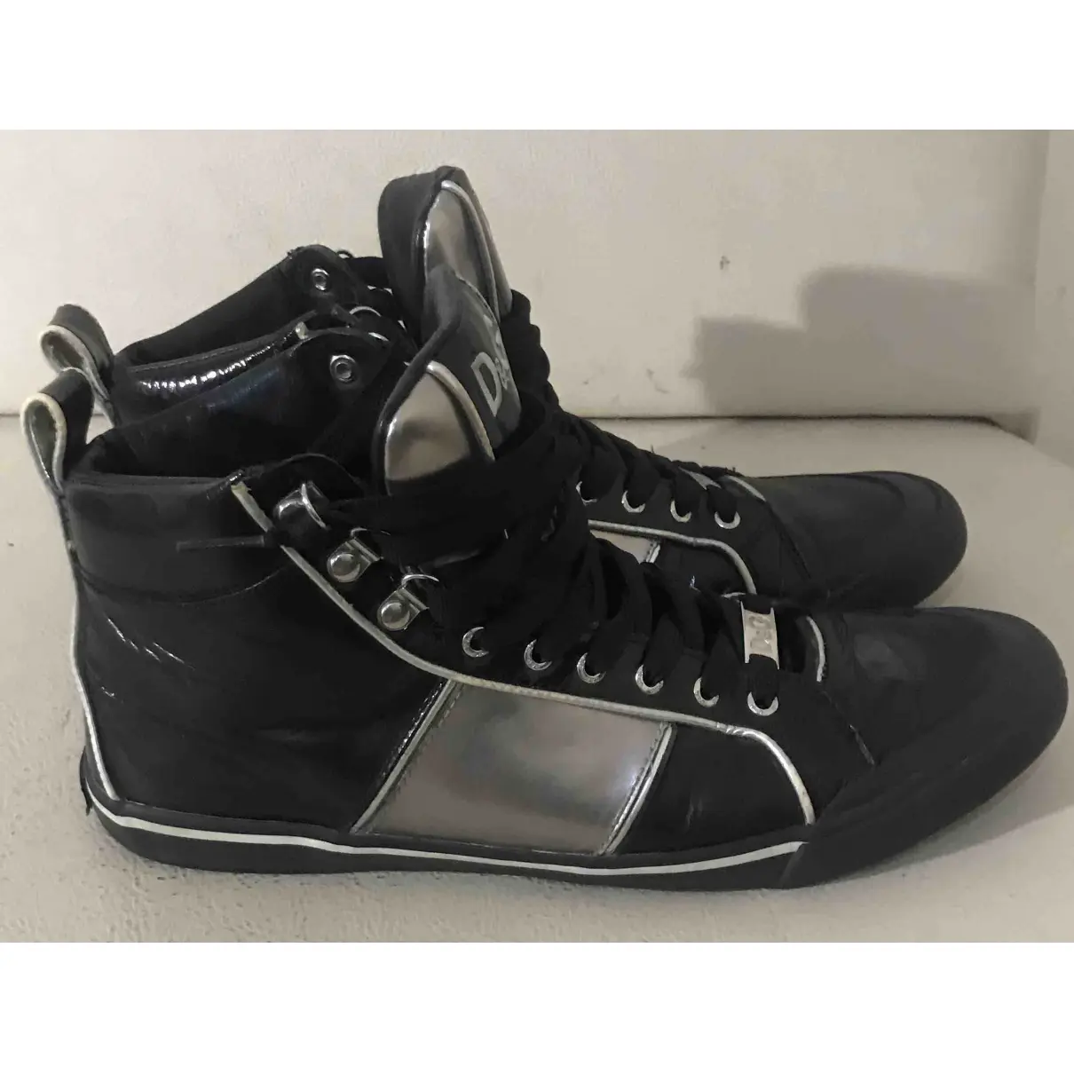 Patent leather high trainers D&G