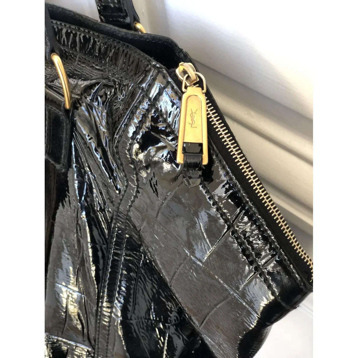 Downtown patent leather handbag Yves Saint Laurent