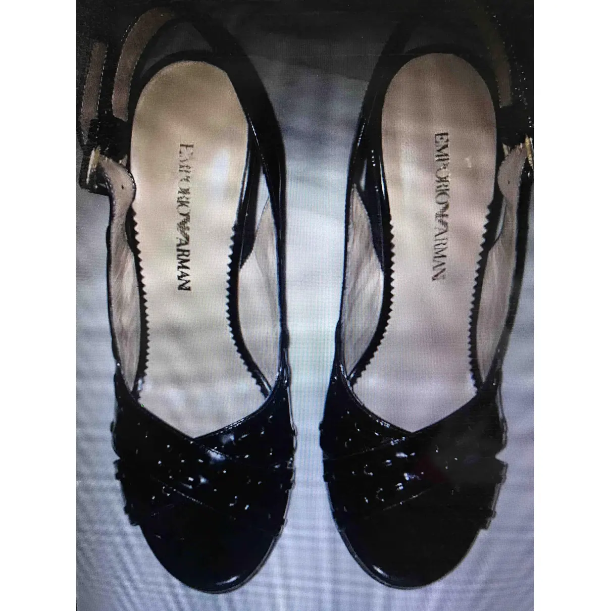 Emporio Armani Patent leather sandal for sale