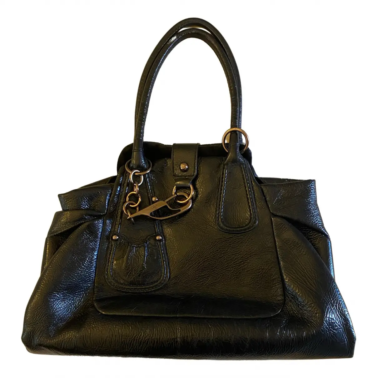 Patent leather handbag Fay