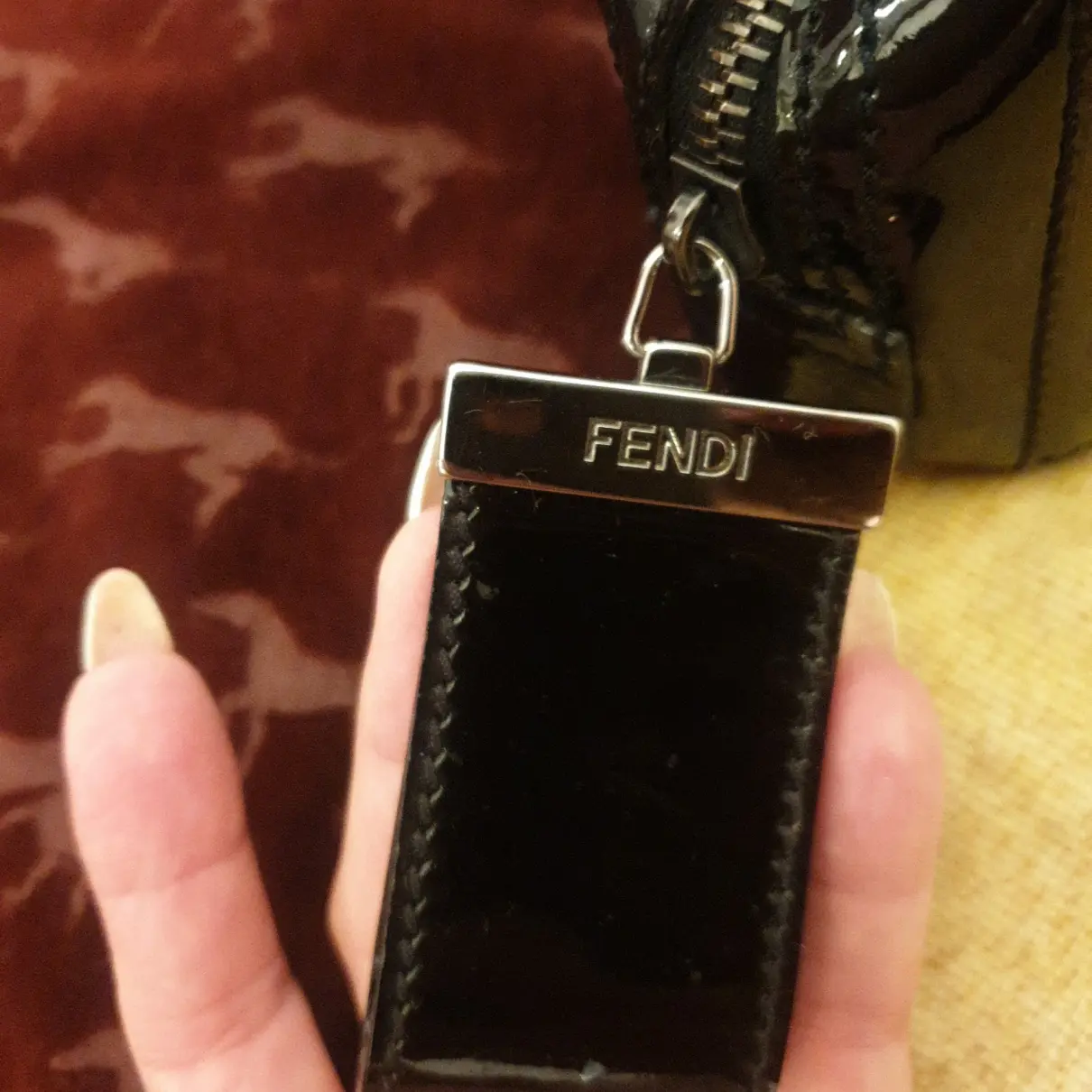 Patent leather handbag Fendi