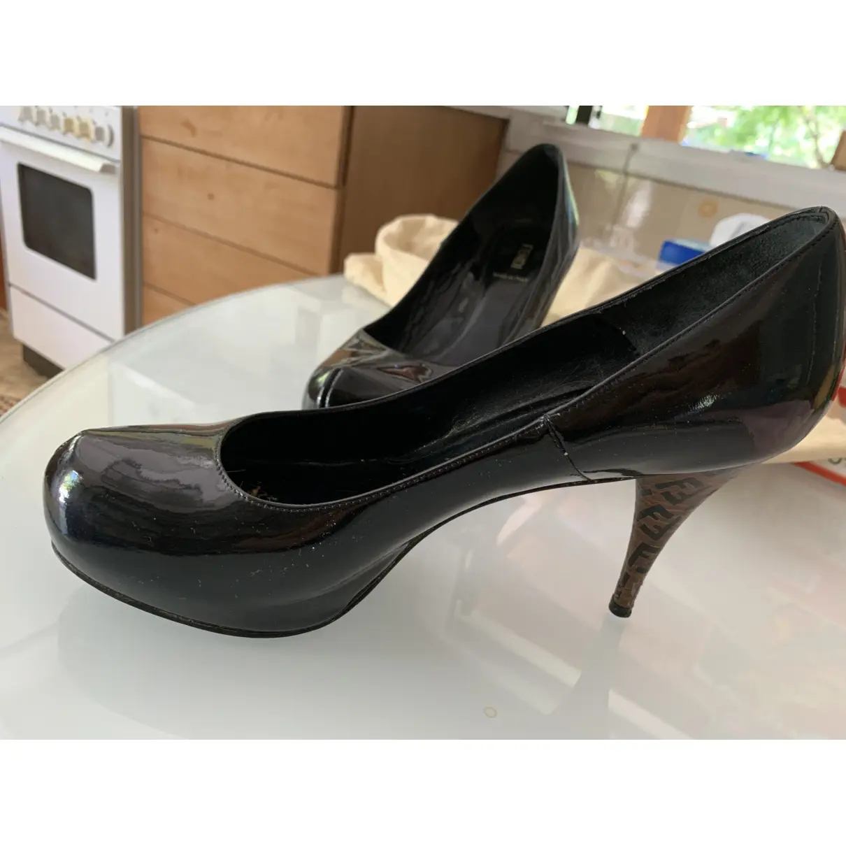 Patent leather heels Fendi