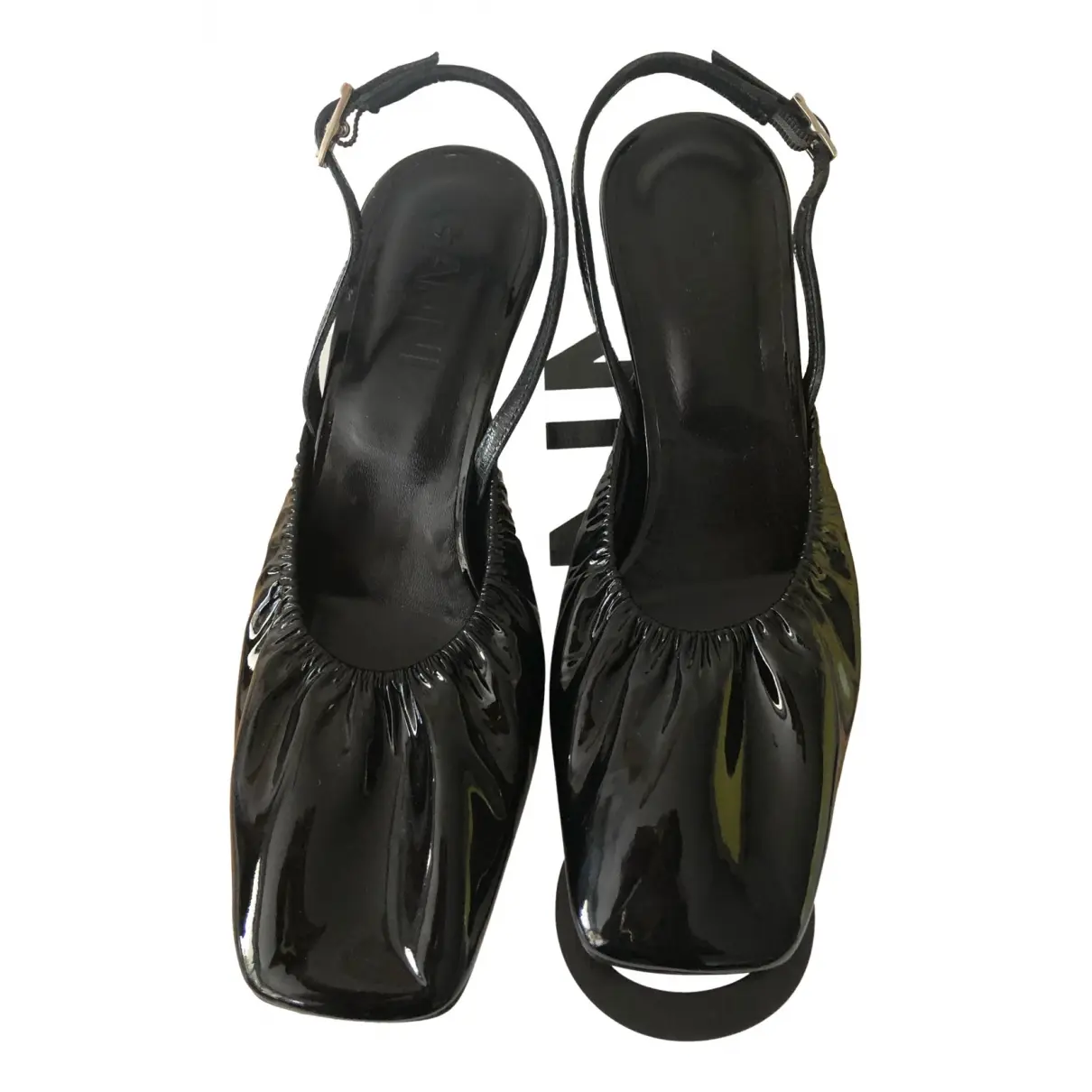 Patent leather heels Ganni