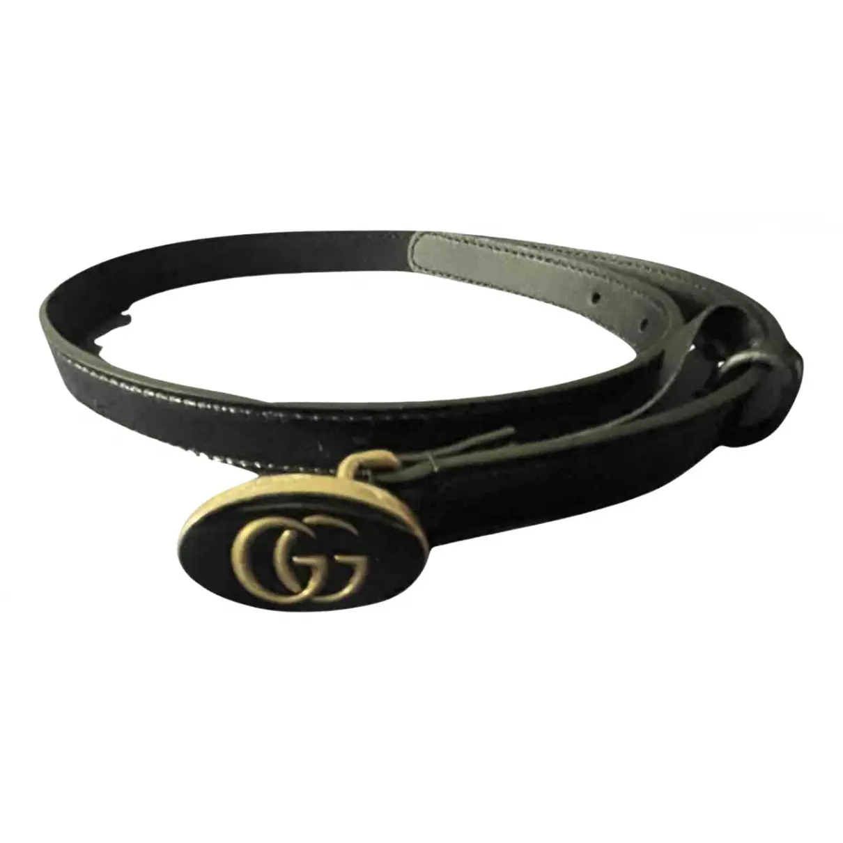 GG Buckle patent leather belt Gucci