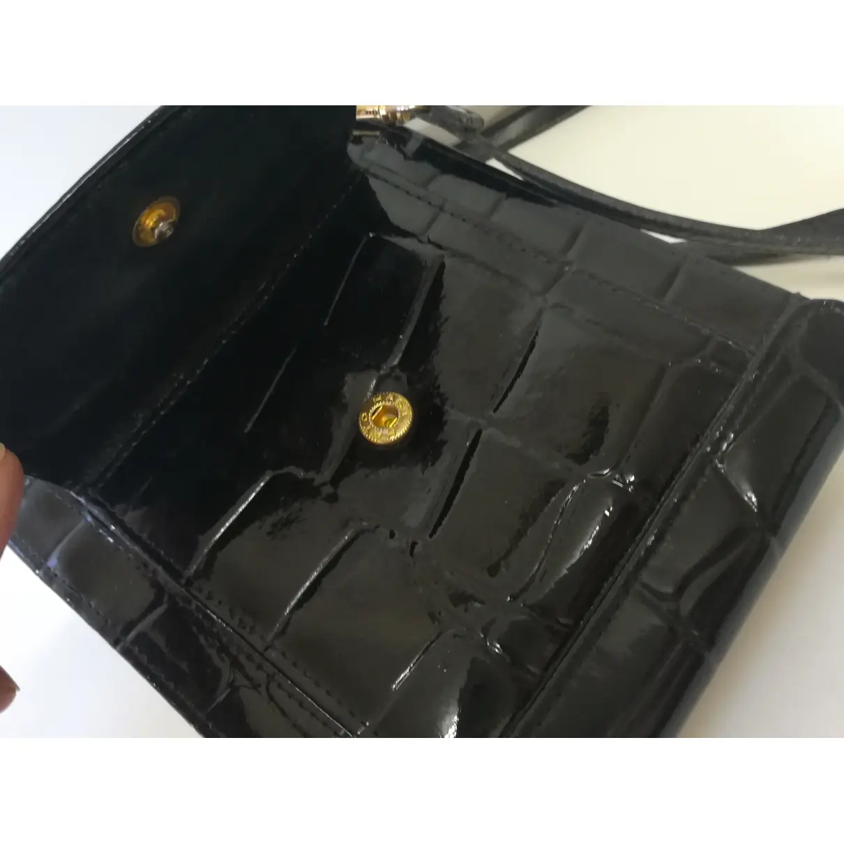 Patent leather clutch bag Gianni Versace - Vintage